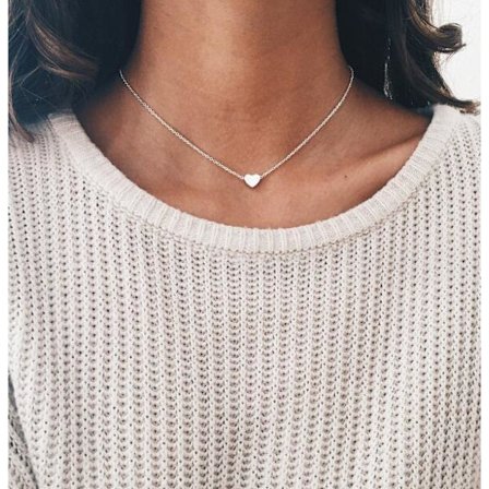 Halskæde med hjerteform til kvinder