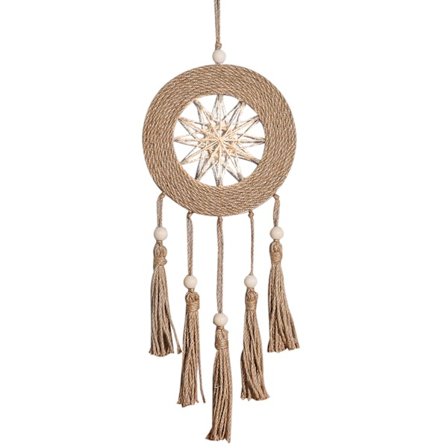 Bohemisk Vävd Tapet Bomull Handgjord Väggtapet Väggbonad Boho Tapet Makramé Väggbonad med Tofsar