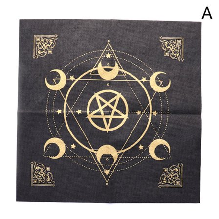 Tarots Bordsduk Triple Moon Pentagrams Pagan Altar Cloth Flan