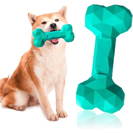 Kestävä kuminen koiranluu, ei helposti vahingoittuva, keskikokoinen, sininen, sopii koirille, jotka painavat enintään 30 kg, koiran lelu hampaiden 