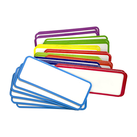 54-pak whiteboard magneter, 9 farver - 30 x 80 mm