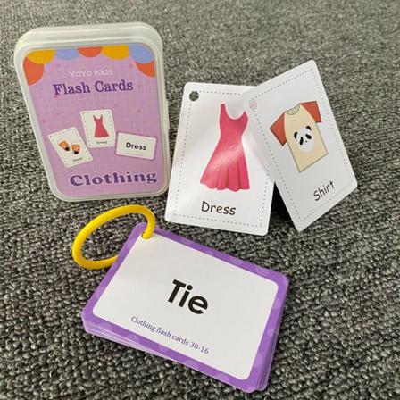 Montessori Baby Lär dig kognitiva engelska Word Card Flashcards