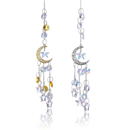 2 kpl Pentagrammi Tuulikello Kuu Tuulikello Puutarha Riippuva Ikkuna P