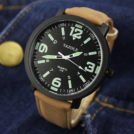 Ur Mænd YAZOLE Mærke Luksus Mode Sportsure Lysende Herreur Quartz Ur Time Montre Drop Ships relogio masculino