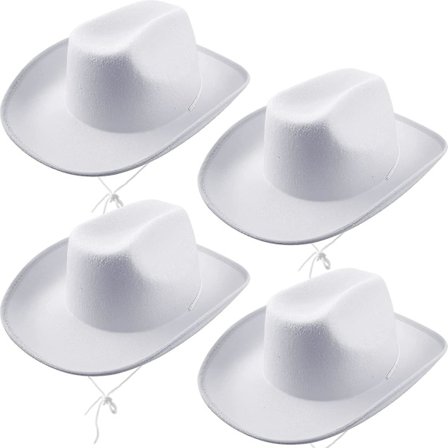 4 kappaletta cowboy-hattua huopa texan country cowboy-hattua kaulanauhalla aikuisille