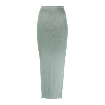 Rick Owens Ribbed Sacriskirt Aqua Grøn, Dame
