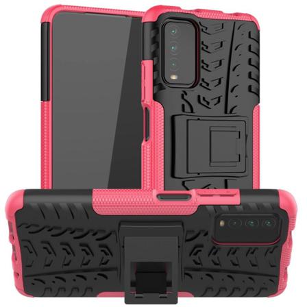 Xiaomi Redmi 9t - Ultimata Stöttåliga Skalet Med Stöd - Rosa Pink Rosa