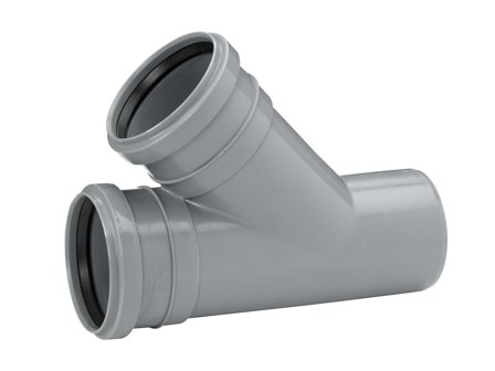 Uponor 3002601741 Grenrør 45° 110 x 75 mm, Indendørs afløb