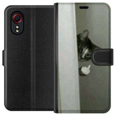 Kompatibelt Plånboksfodral till Samsung Samsung Galaxy Xcover 5 HAHA Katt