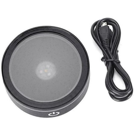 LED-lysbase med følsom berøringskontakt Rundt farverigt beslag Display til 3D lasergraveret krystalglas fotoramme