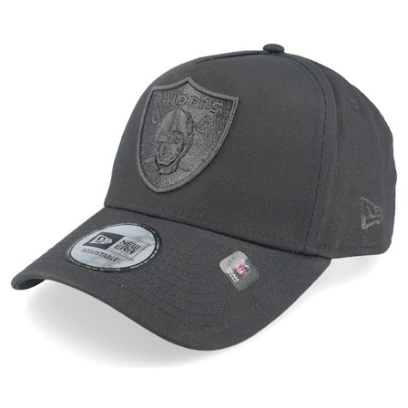 New Era - NFL Grå adjustable Keps - Las Vegas Raiders Metallic Charcoal A-Frame Adjustable @ Hatstore