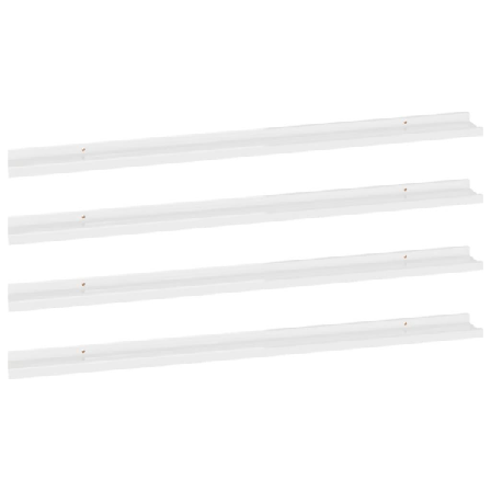 Vidaxl Vägghyllor 4 St Vit Högglans 115x9x3 Cm Vit