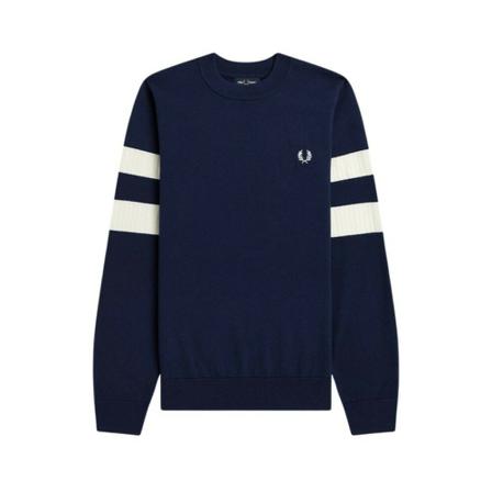 Fred Perry, Round-neck Knitwear Blauw, Heren, Maat:L