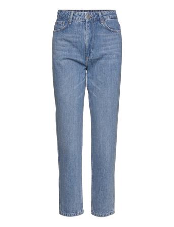 Denagz Hw Mom Jeans Noos Rette Jeans Blå Gestuz