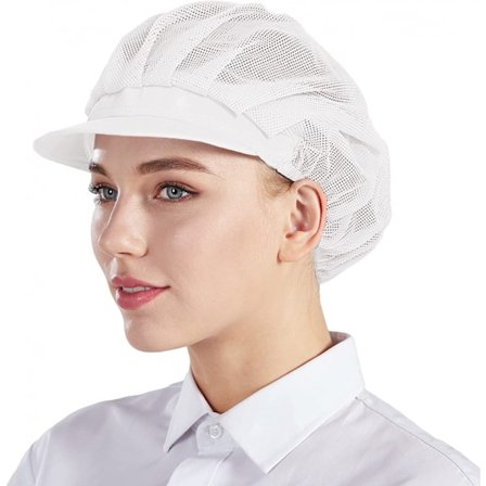 3 st kockmössa kök matlagning kockmössa matservering hårförkläde (54-56 cm), vit