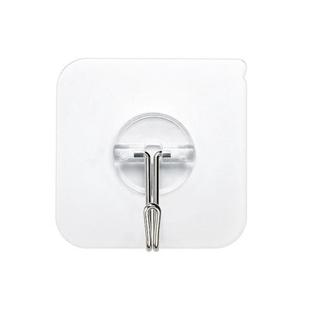 6-pack Självhäftande Genomskinliga Krokar - 5 kg Maxlast - Perfekt för Badrum, Kök, Tak, Vägg, Dörr och Handdukshängare