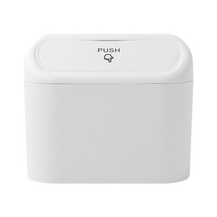 Liten søppelbøtte til bil (hvit)