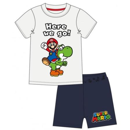 Super Mario 2 Delat Set T-shirt - Shorts / Kortärmad Pyjamas - H 110, Mix Color