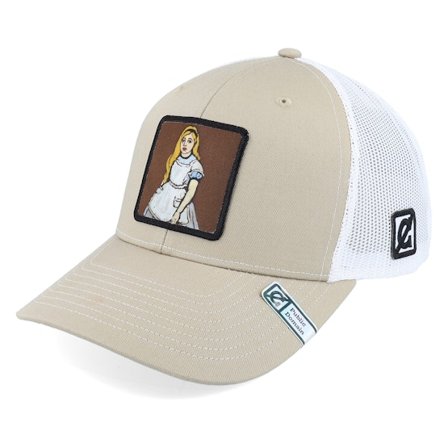 Public Domain - Beige trucker Cap - Wonderland Khaki/White Trucker @ Hatstore