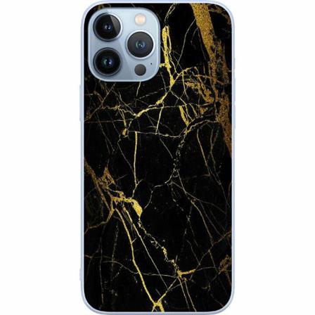 Apple Iphone 14 Pro Max Premium Skal Marble Black&gold