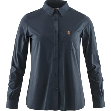 Fjällräven Women's Övik Lite Shirt Ls Women long-sleeved shirts Blue XS