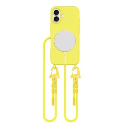 Tech-Protect MagNecklace MagSafe-fodral med nyckelband för iPhone 16 - Gul