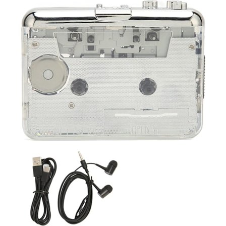 Automatisk Backspolning Klar Kassettspelare, Portabel Kassettbandspelare Till Mp3, Med 3. 5Mm Hörlurskompatibilitet För Och Pc Kassett