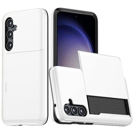 Samsung Galaxy A55 5G -puhelimen suojakuori TPU + PC -suoja liukuvalla korttipidikkeellä