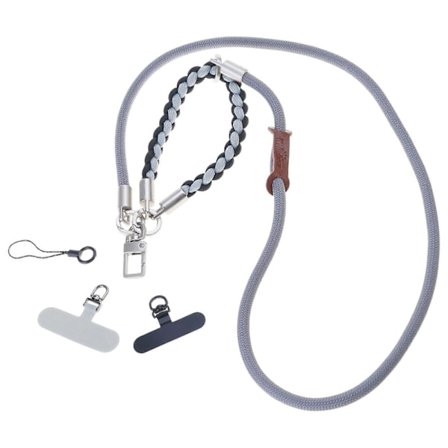 Mobilbånd til udendørs sport Justerbar halsrem Universal Etui Crossbody Skulderrem Antitab rød