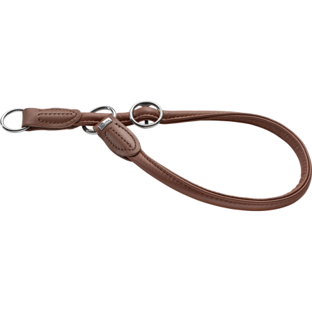 Hunter - Dog Collar Training Round & Soft Half Choke Brown M-L 50 cm - Hund - Halsbånd - ZOO.no