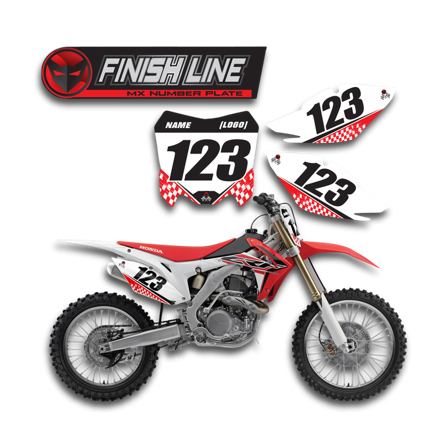 Finish Line Nummerplåtsdekaler - Honda CRF 70F 2004-2012