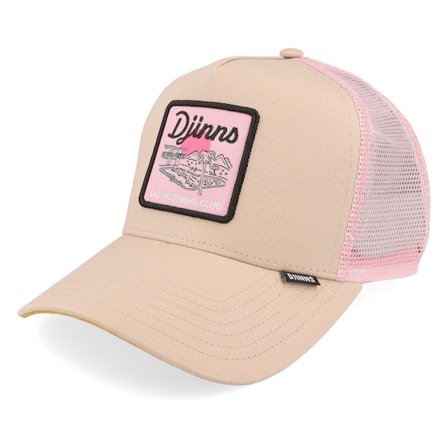 Djinns - Bege trucker Boné - Hft Cap Dnc Pool Creme/Rose A-Frame Trucker @ Hatstore