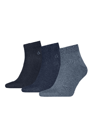 Calvin Klein Men's Classic Socks 3 Pack Strumpor Herr Blå 39/42