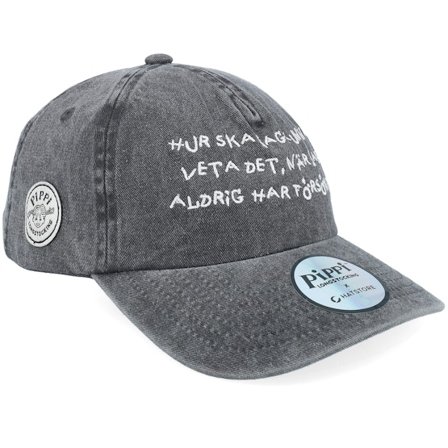 Pippi Långstrump - Svart unconstructed Keps - Det Klarar Jag Säkert Washed Black Dad Cap @ Hatstore