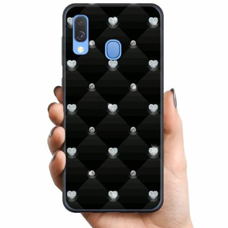 Samsung Galaxy A40 Tpu Mobilskal Bling Heart