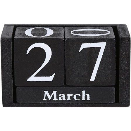 Träkalender, Evig Kalenderblock för Skrivbord DI