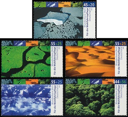 Tyskland - Velgørenhed - Postfrisk sæt 5v