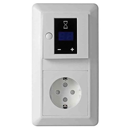 Elko EKO07086 Timersett med timer og jordet 1-veisuttak, Strømbrytere & vegguttak