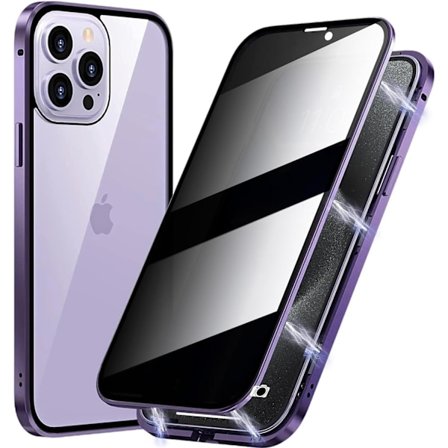 Sekretessfodral doubel för iPhone 15 pro lila