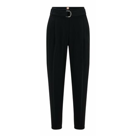 Boss, Tapered Trousers Zwart, Dames, Maat:L