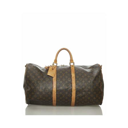 Louis Vuitton Vintage Pre-owned Monogram Keepall Bandouliere 55 Brun, Herre Vintage Tasker, Størrelse: ONE Size
