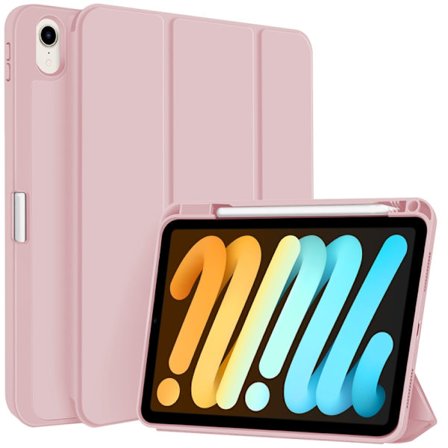 iPad mini 2024 / mini 6 Skal - 3-faldig TPU Smart Läderfodral med Penna Fack