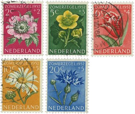 Holland 1952 - NVPH 583-587 - Stemplet