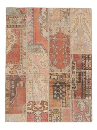 Vintage Mały Patchwork Dywan 155X204 Wełna