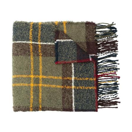 Barbour, Checked Scarf Groen, Dames, Maat:ONE Size