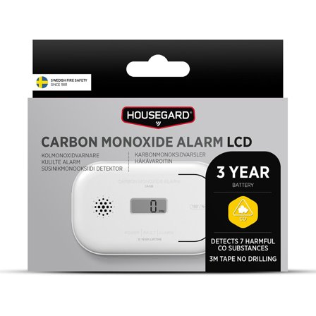Housegard Karbonmonoksidvarsler med LCD-display CA108