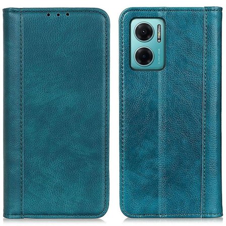 Äkta läder Xiaomi Redmi Note 11E / Xiaomi Redmi 10 fodral med magnetisk stängning