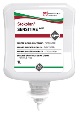 DEB Hudkräm Stokolan Sensitive Pure 1L - Lyreco - Städ och hygien - Tvål och hygien - Hygiensystem - Deb