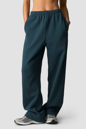 ICANIWILL - Everyday Straight Leg Sweatpants Dark Dusty Teal- Broek - Dames - sportkleding van ICIW