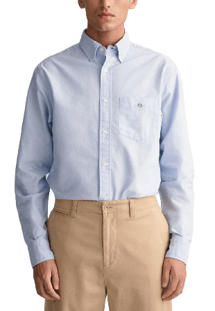 GANT Regular Fit Oxford Shirt Skjortor Herr Blå XL